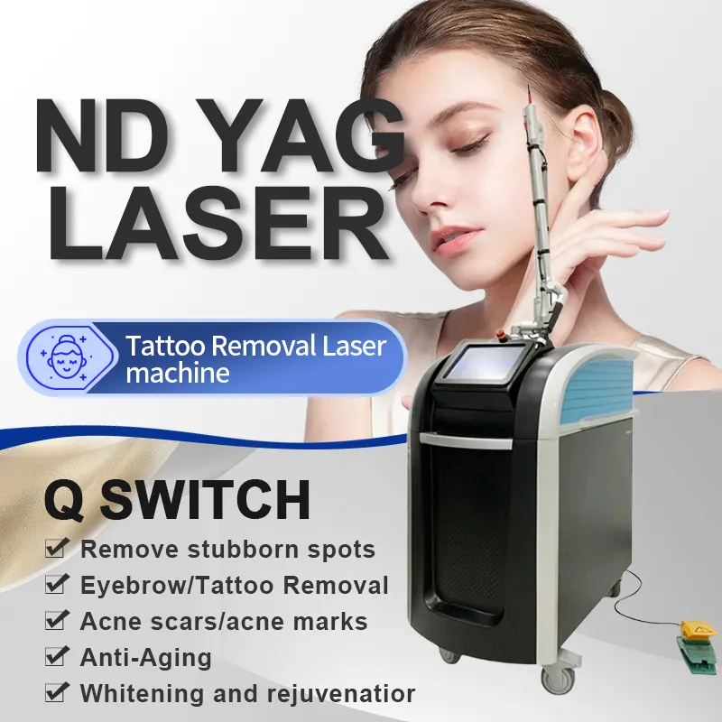 Newest Nd Yag Laser 1064nm 532nm Picosecond Laser Tattoo Removal Machine Pore Remover Blood Vessels Removal Pigment scar removal laser pico second yag
