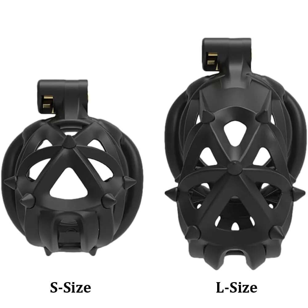 Homemade Spines Chastity Belt Locked Urethral Sissy Chastity Cage Flat Cuckold Micro Cock Silicone Male Chastity Cage for Men