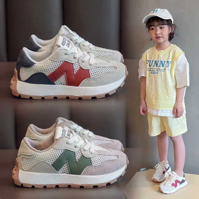 New Spring Autumn Children Sneakers Girls Anti-slip Single Mesh Shoes Boys Breathable Sneakers M240920