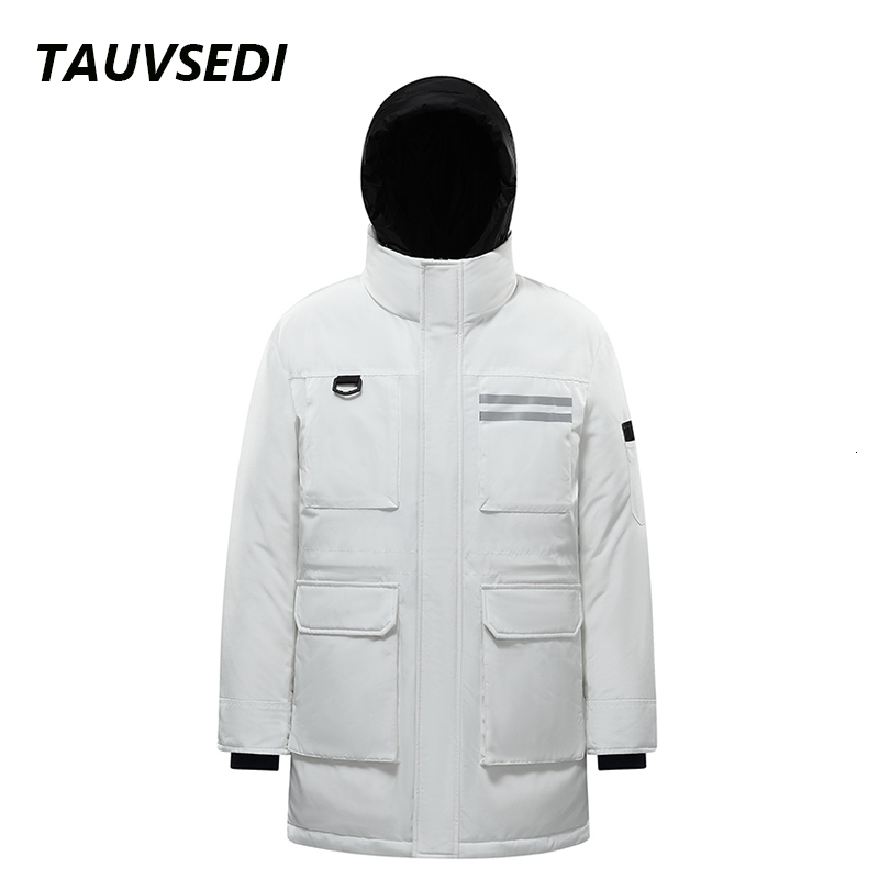 Winter New Brand Warm Long Down Mens Thick Hooded Lightweight Waterproof Puffer Jacket Casual High Quality Overcoat Male