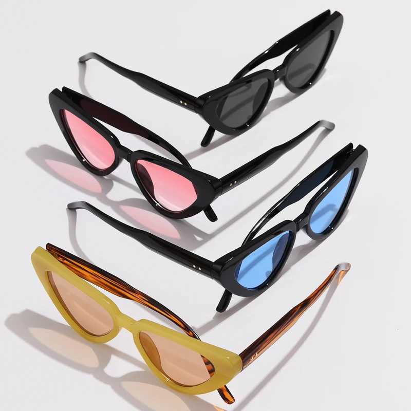 Cat Eye Sunglasses Small Cateye Sun Glasses Brand Designer Eyeglasses For Women Candy Colors Gradient Shades Female EyewearX240920