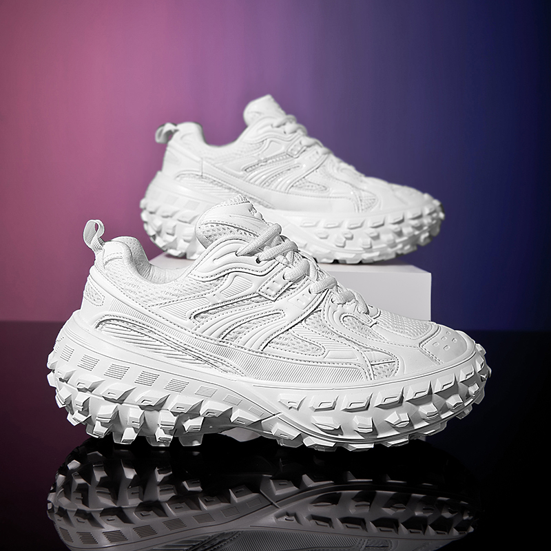 Men's and women's thick soled and high rise dad shoes 2024 new summer explosive street breathable casual shoes