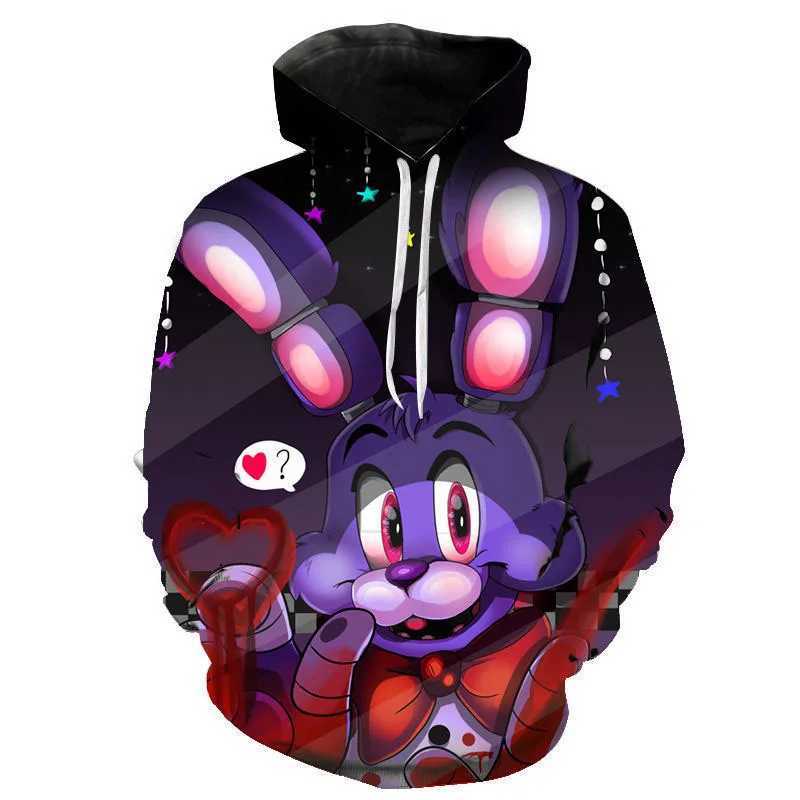 Cosplay Halloween Dress Horror Bear 3D Mens Printed Womens Casual Hoodies hooded Unisex Pullovers Sweatshirts Y240920