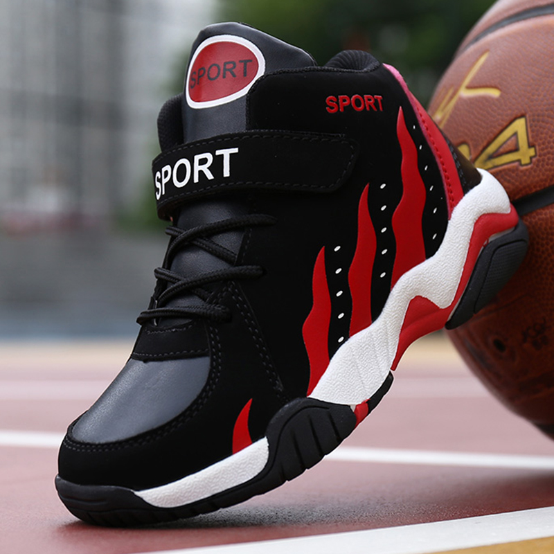 Children Shoes Boys Sneakers Rubber Sole Athletic Sports Tennis Shoes Kid Sport High Top Basketball Shoes for Boy Fashion Ḁ