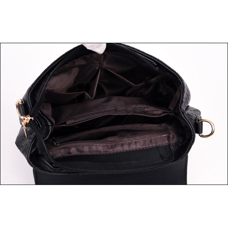 2025NEW Fashion Black Shoulder Bags for Women PU Leather Soild trend Color Crossbody fashion Messenger Bag Purse Female mama Handbags