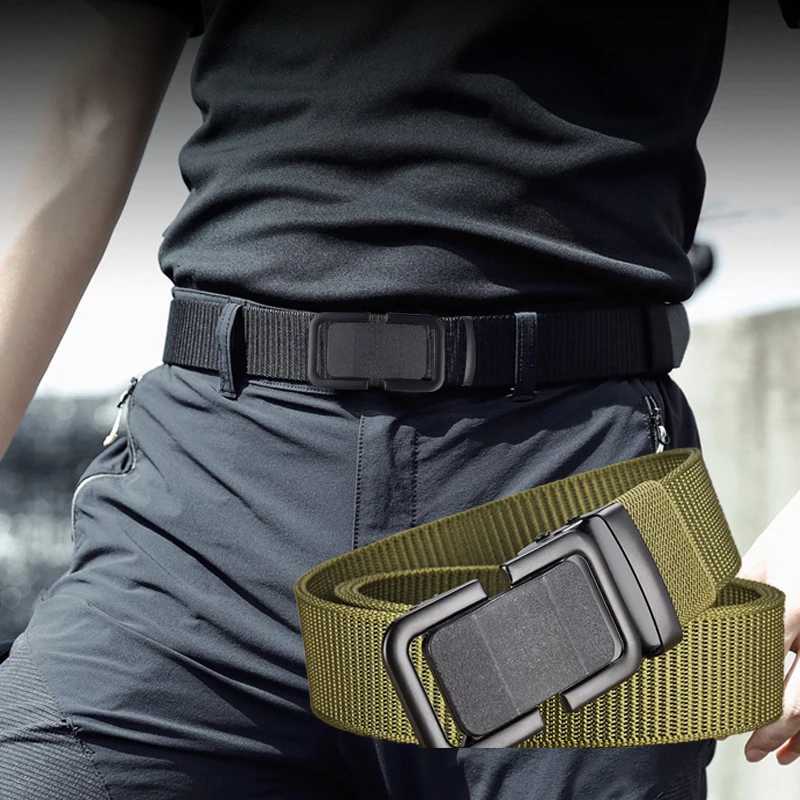 DINISITON Mens Nylon Braided Tactical Strap Canvas Strap Automatic Buckle Fashion Training Strap W240920