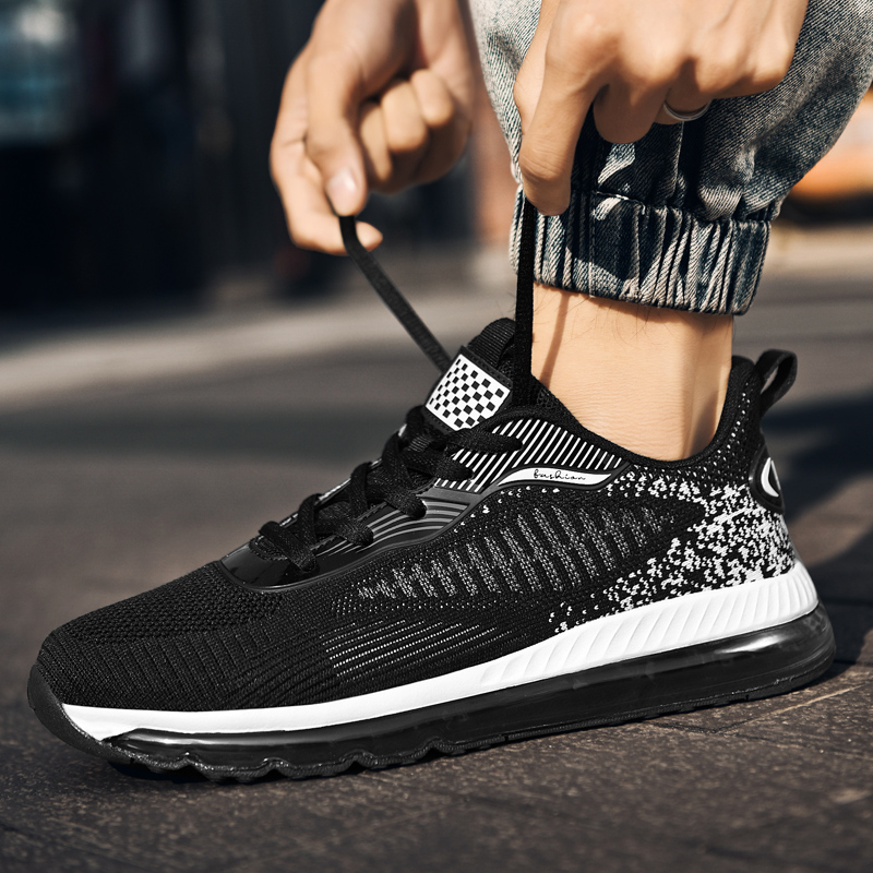 Mens Sneakers 2023 Top Quality Outdoor Running Shoes Men Air Cushion Breathable Comfortable Sports Non-slip Training Fiess 48