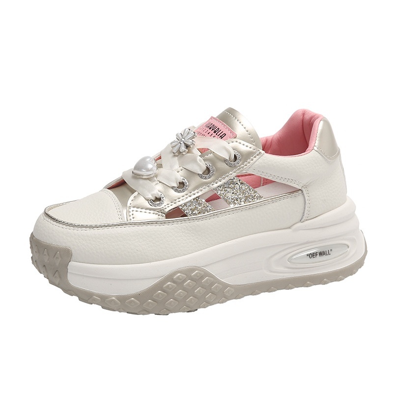 2024 Korean version summer new dad women's ins trendy student breathable sports shoes thick sole height increasing casual