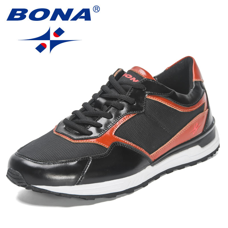 2023 BONA New New Designers Non-slip Outdoor Walking Shoe Lace-up Trendy Sneakers Men Breathable Casual Running Shoes Man Manscu 213a s scu