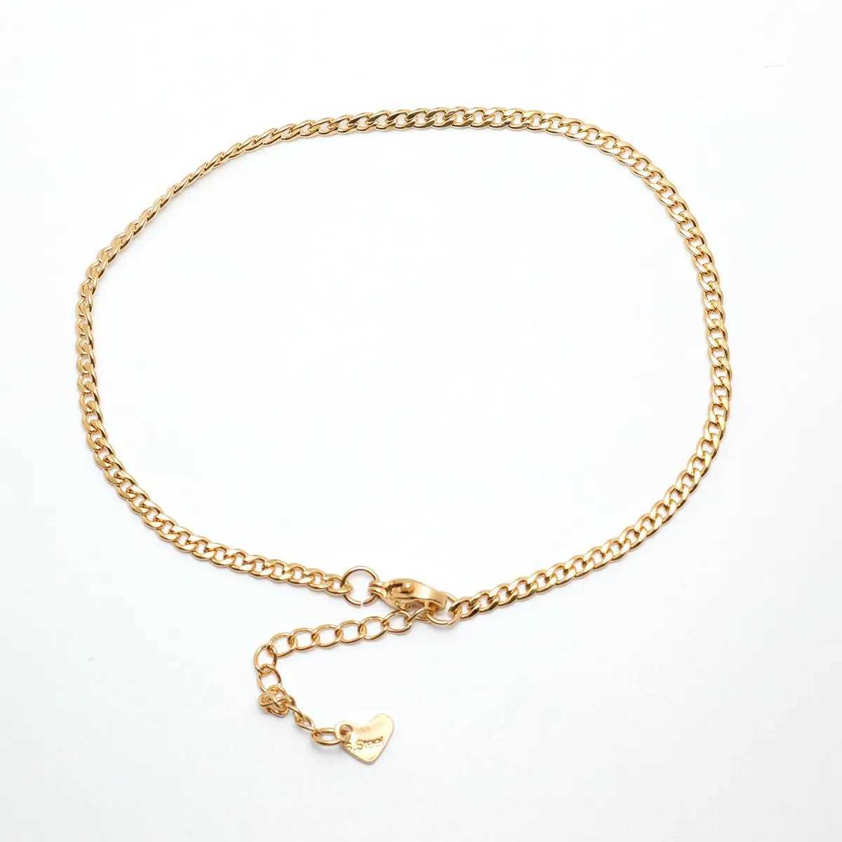 304 Stainless Steel Anklet Gold Color Round Chain Anklet Bracelet on the leg Jewelry Gift For Women Foot Jewelry Cool 1 Piece Y240920