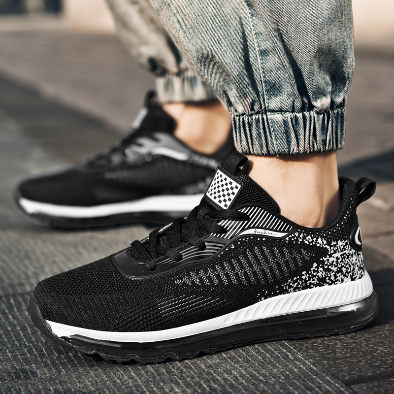 Mens Sneakers 2023 Top Quality Outdoor Running Shoes Men Air Cushion Breathable Comfortable Sports Non-slip Training Fiess 48