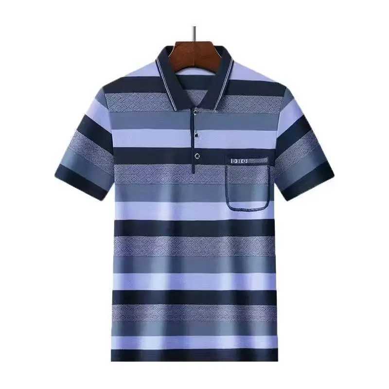2023 Summer New Fashion Trend Comfortable Oversized Loose Mens Clothing Business Casual Lapel Temperament All-match Polo ShirtX240920