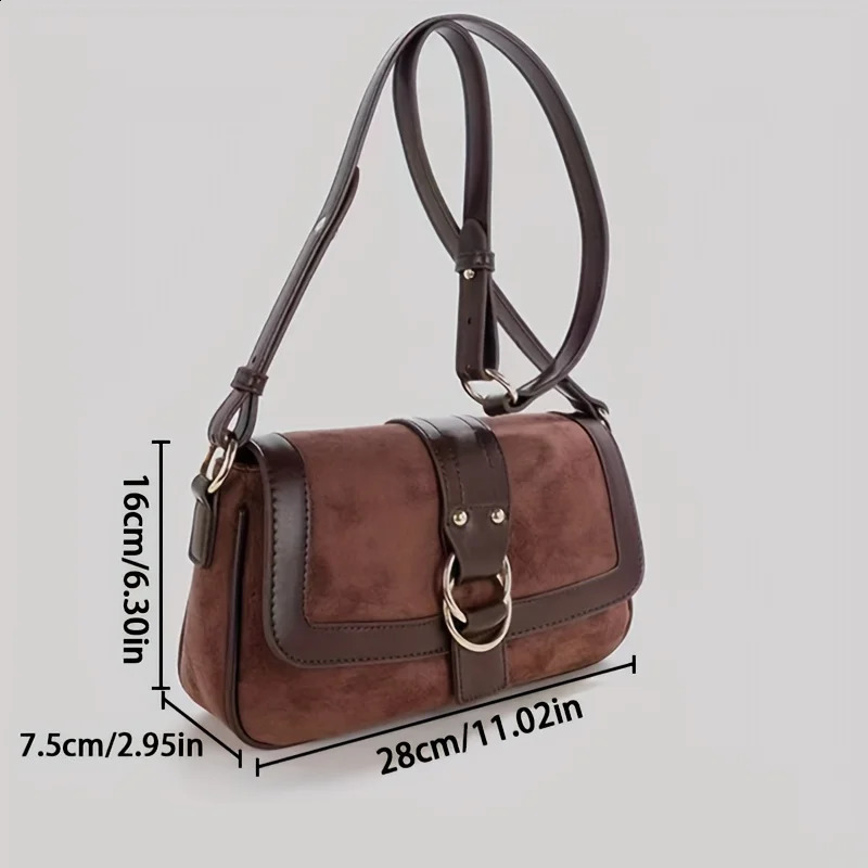 Niche retro small square bag with high-quality frosted texture single shoulder cross body handbag bottom pocket 240918