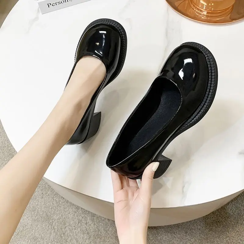 Women's Shoes Versatile Mary Jane Flats Rubber Upper Summer Footwear For Women Wide Toe