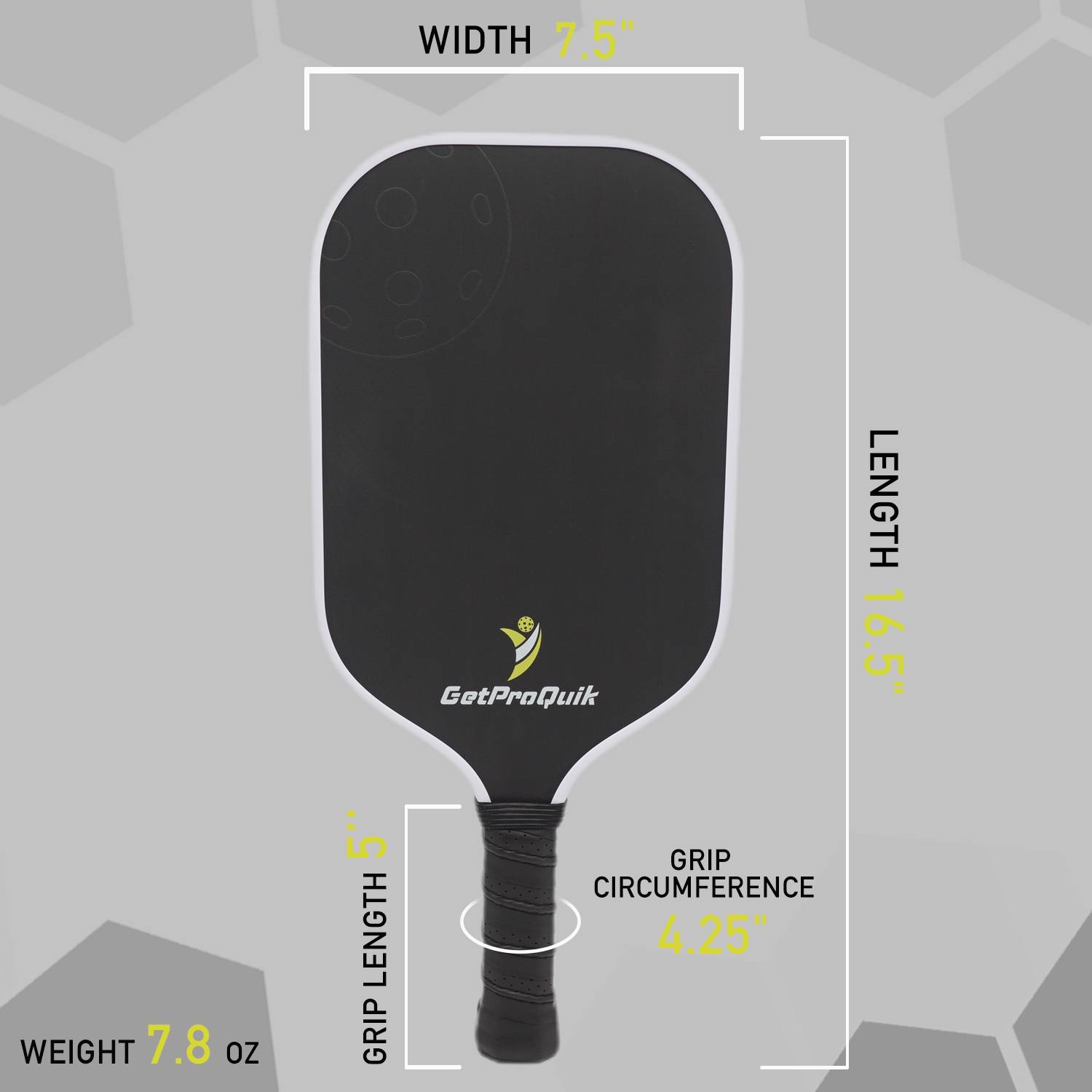 GetProQuik Switch Pickleball Paddle T700 Carbon Fiber Surface with Durable Grit Surface 16MM Honeycomb Core Pickleball Racket For Beginners