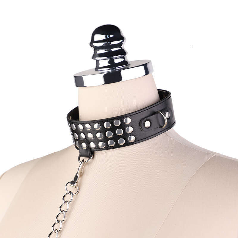 Sex toys SM props Punk Liuding traction chain collar SM tuning restraint neck cover Alternative adult products