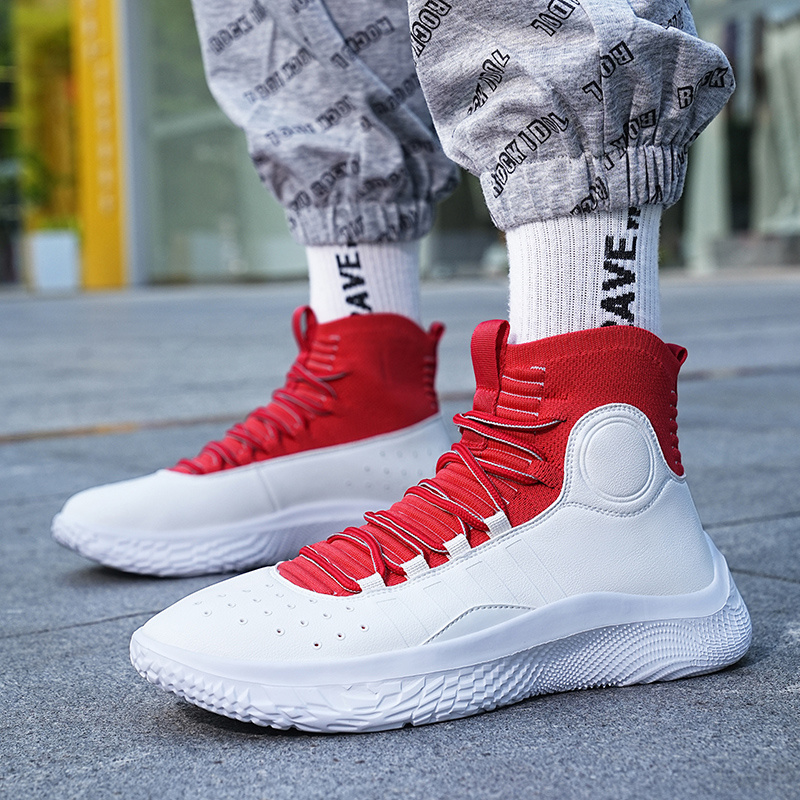 Purple Fashion Profesional High Top Sports Man Lightweight Basketball Shoes Men Athletic Sneakers