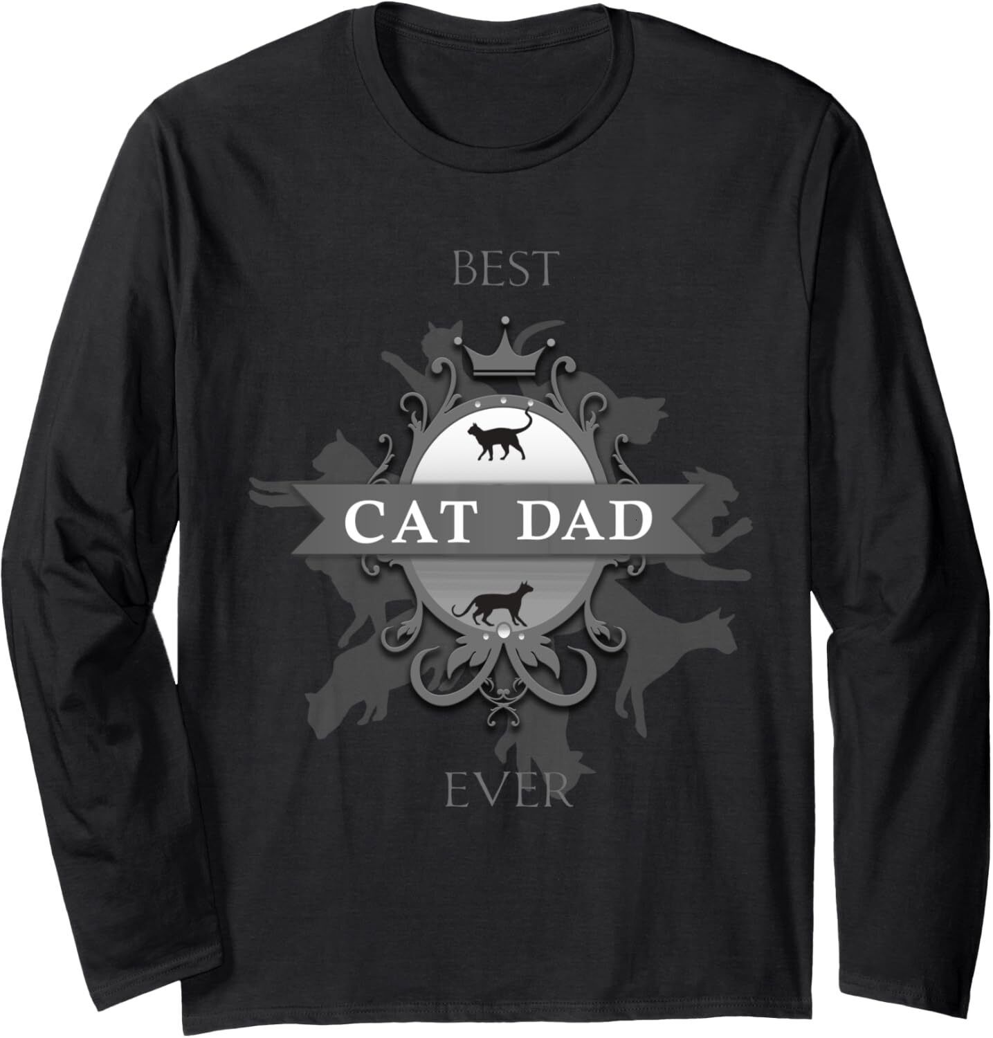 Long Sleeve Shirts for Men sweatshirt Classic Best Cat Dad Ever Cute Kitty Father Long Sleeve Tee Streetwear Casual tops clothes trend