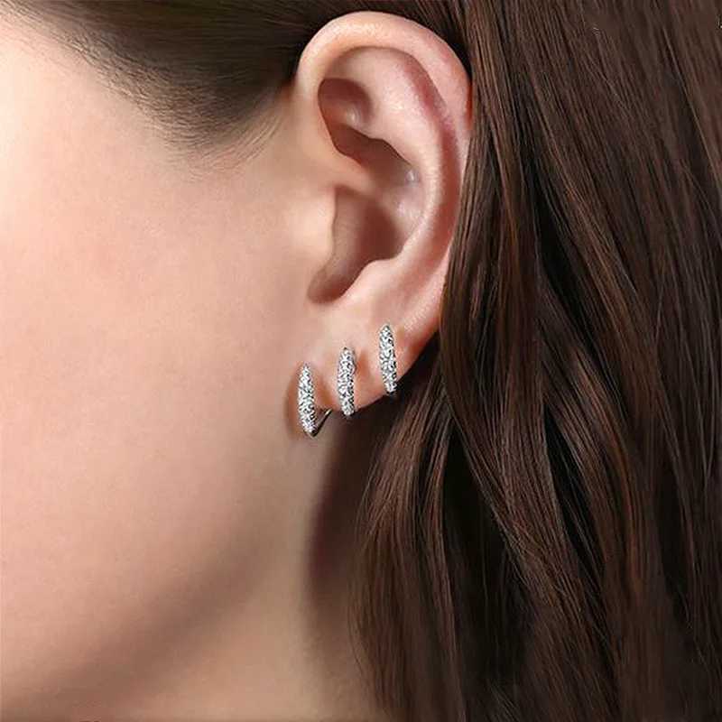 925 sterling silver claw stud earrings with crystal AAA CZ stone modern design fashion accessories 2024 womens jewelry W240919