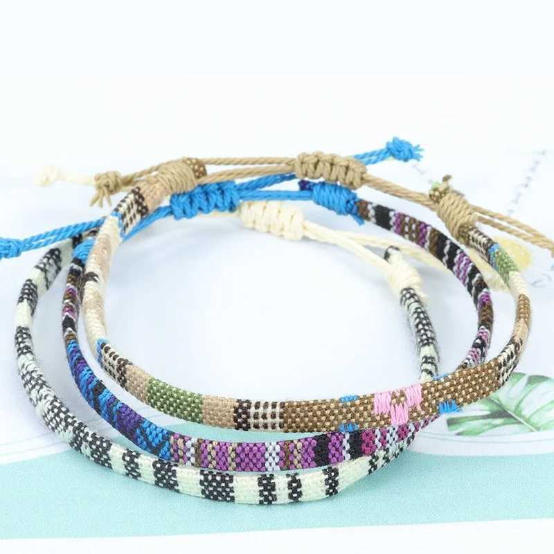 Bohemian Anklets for Men and Women Handmade Rope Friendship Beach Barefoot Bracelet on the Leg Chain Boho Foot Jewelry Drop Ship Y240920