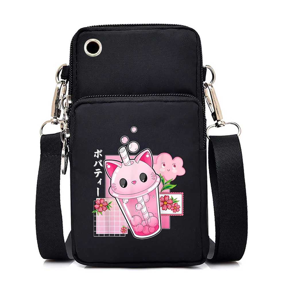 Women Mini Mobile Phone Bag Just A Girl Who Loves Cats Print Small Crossbody Bags Tote Purse Wallet Shoulder Bag Teen Handbags Z240919