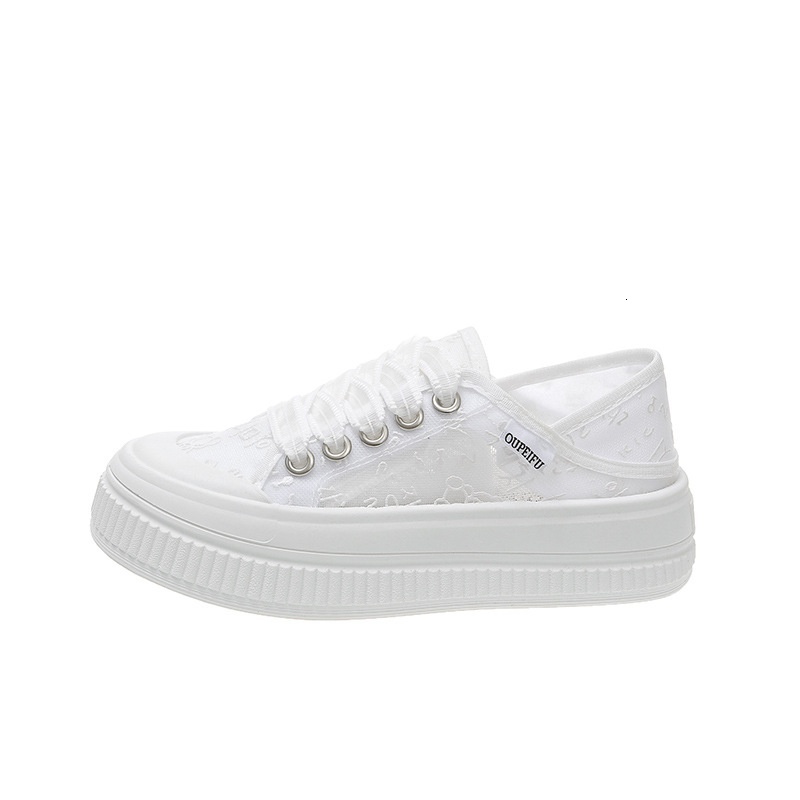 Xiaoxiangfeng Fisherman's Women's Little White 2024 New Summer Breathable Mesh Thick Sole Versatile Matcake Shoes