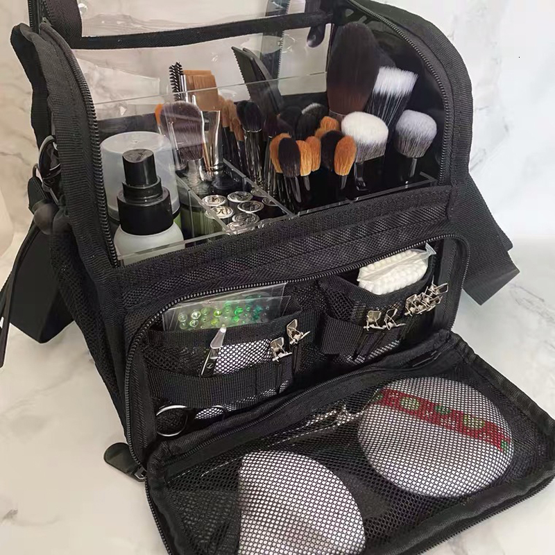 2023 New Acrylic Cosmetic Bag For Women Large Waterproof Scratch Resistance Travel Storage Makeup Box With Compartments
