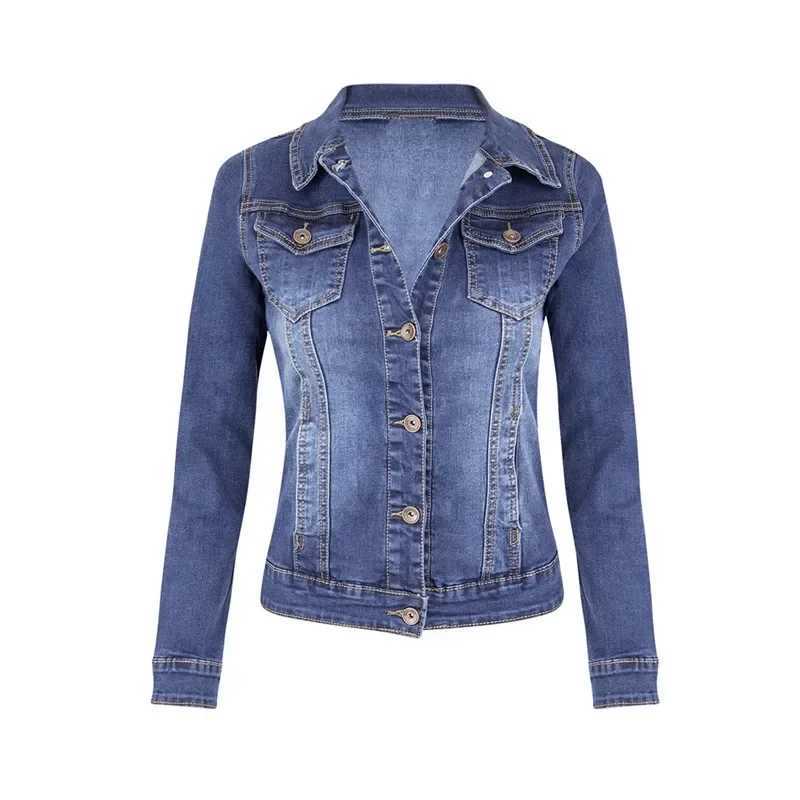 2024 New Short Denim Jackets Women autumn Wash Long Sleeve Vintage Casual Jean Jacket Bomber Denim Coat ladies jacket outerwearX240920