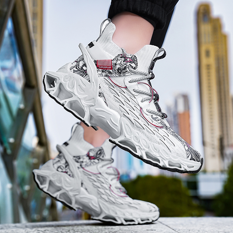 2025 new Street High Men Comfy Blade Sneakers Shock Absorption High-top Sock Sports Brand Design Walking Shoes Male Footwear 9777 -top