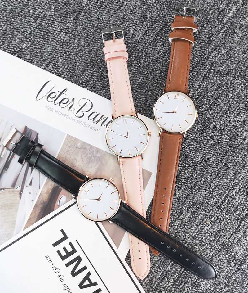 Relogio Feminino Fashion Simple Watches Women Casual Ladies Watches Leather Band Quartz Wristwatches Cheap Price DropshippingX240920