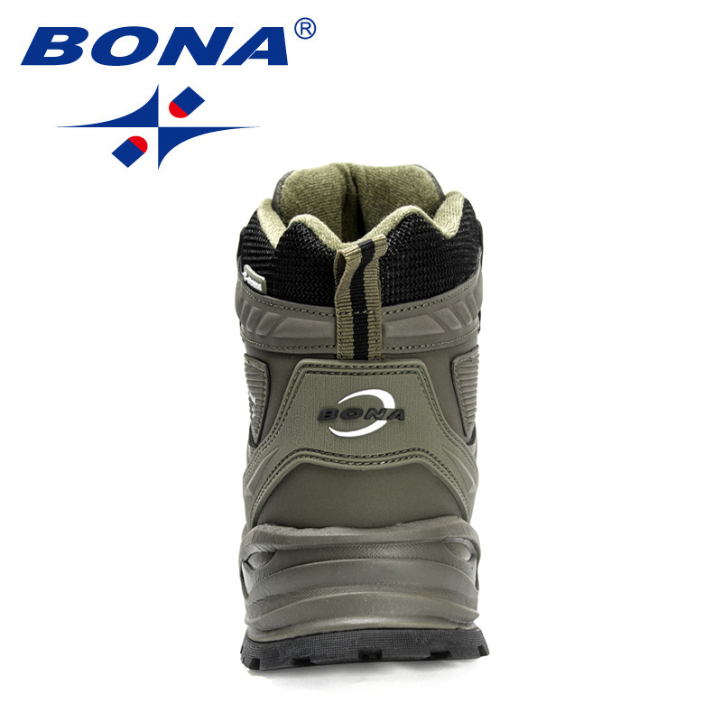 New 2023 BONA New Designers High Top Hiking Men Anti-Slip Outdoor Climbing Trekking Shoes Man Tactical Plush Winter BootsBoots ca45