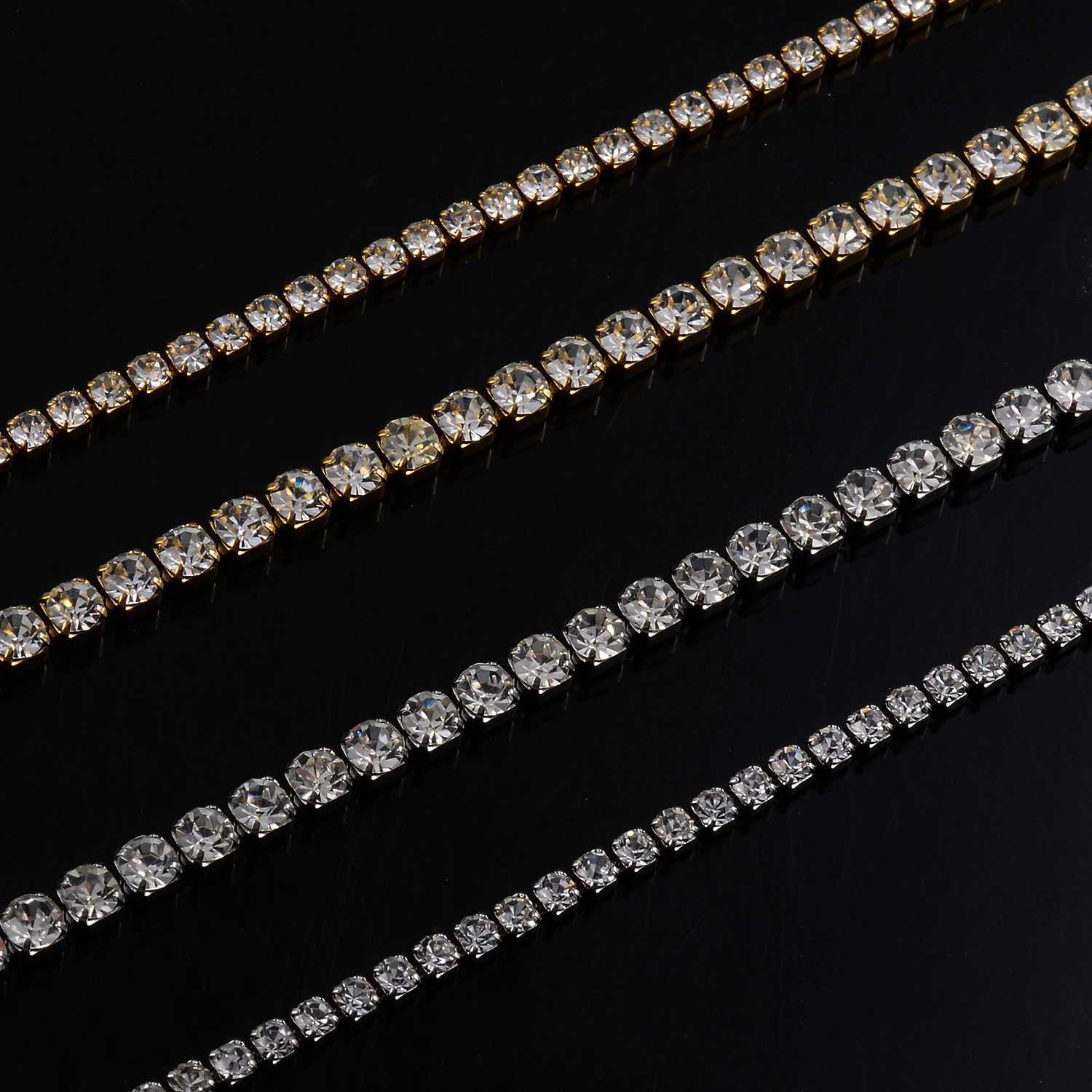 Hot Sale New Style Stainless Steel Charm Buling Shine Zircon Crystal Necklace Link Chain For Women Girls Fashion JewelryX240919