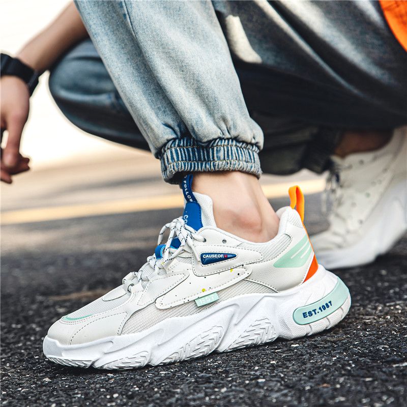 High Quality Running Shoes for Men Fashion Platform Sneakers Street Casual Sneakers Summer Breathable Mesh Male Jogging Shoes