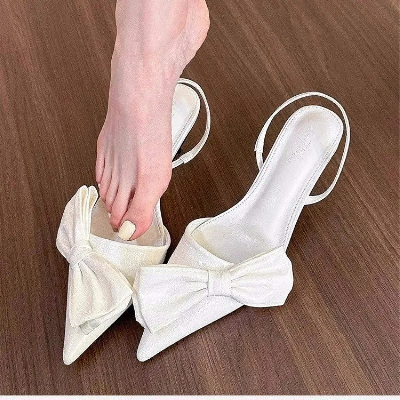 Spring and summer sexy table tennis comfortable crystal transparent solid color Pointed toe womens high heels 240919