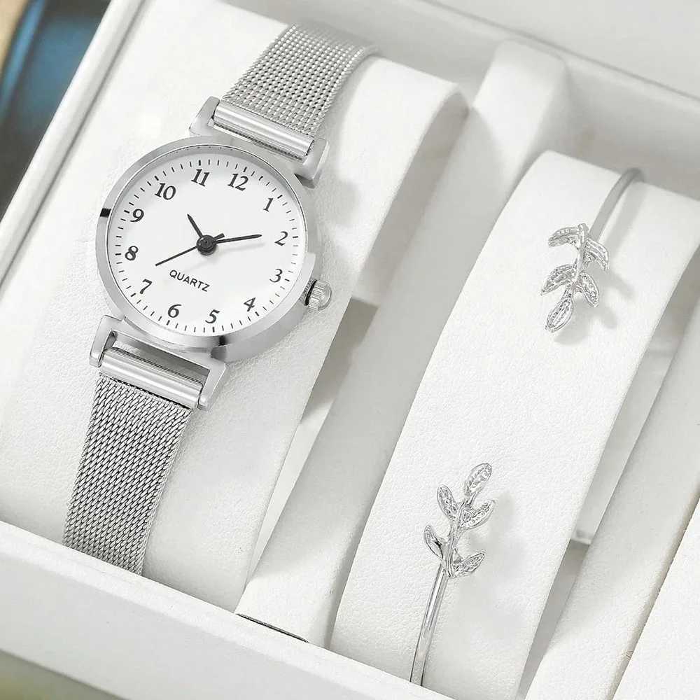 Women Fashion Watch Casual Bracelet Watches Set Ladies Simple Dial Quartz Wristwatches Dress Clock Montre FemmeX240920