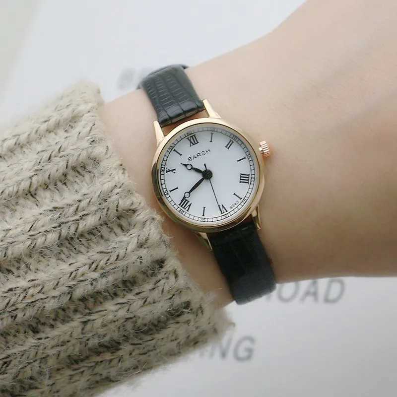 Simple Women Watches Luxury Design Leather Watch Ladies Quartz Wristwatch Womens Small Round Dial Clock Reloj MujerX240920