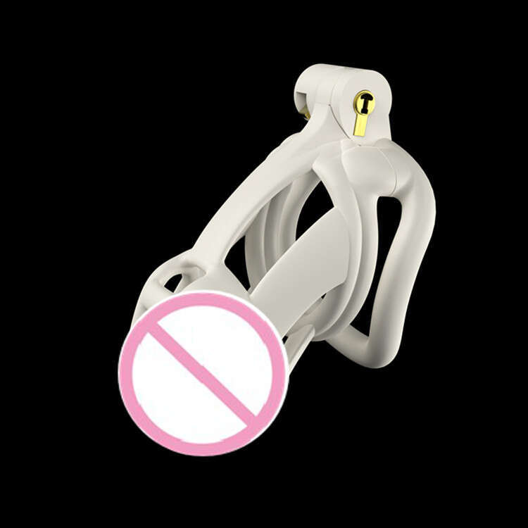 New 3 sizes black white cock rings chastity lock for men