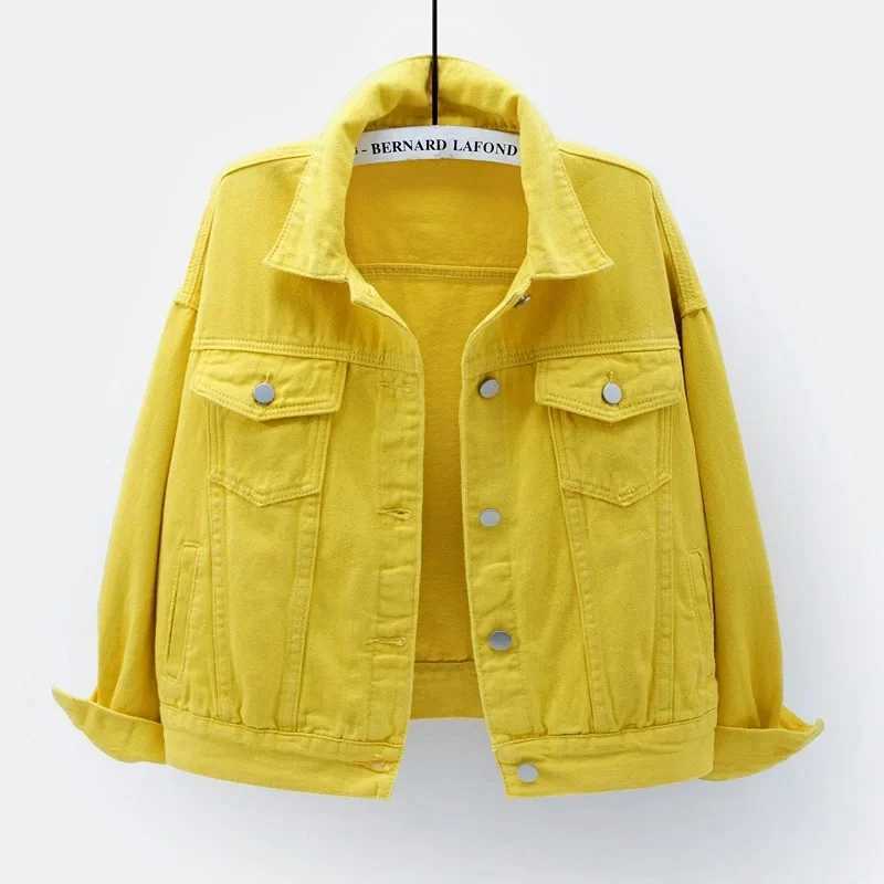 2023 Spring autumn New Denim Jacket Women Casual Tops Short Coat Female color Jean Jackets Cotton Loose Outerwear Woman TopsX240920