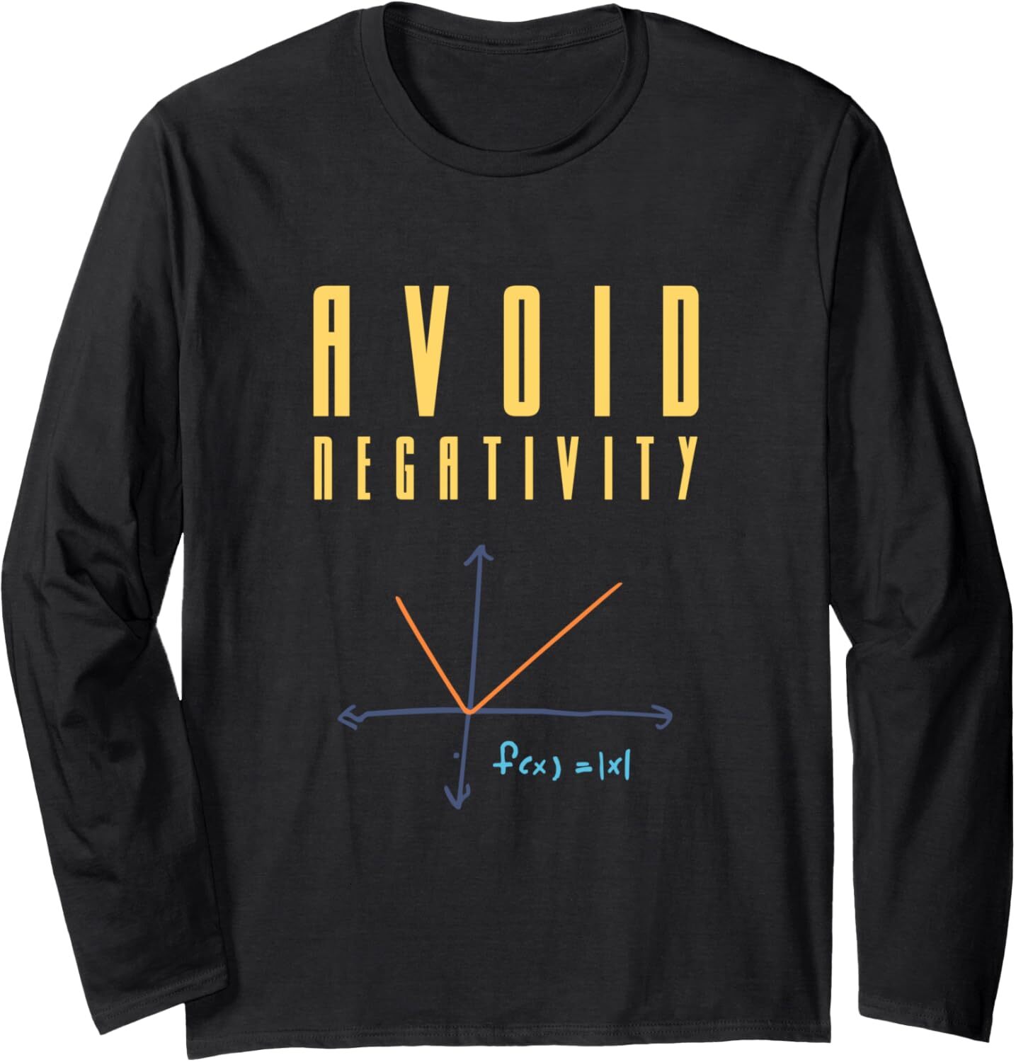 Long Sleeve Shirts for Men sweatshirt Avoid Negativity Funny Cool Mathematician Geek Gift Long Sleeve Tee Streetwear Casual tops clothes