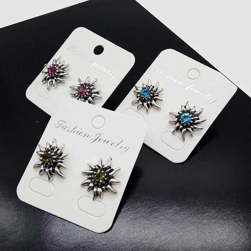 Fashion womens stud earrings traditional colors beer festival snowflakes rhinestones earrings jewelry gifts wholesale W240919