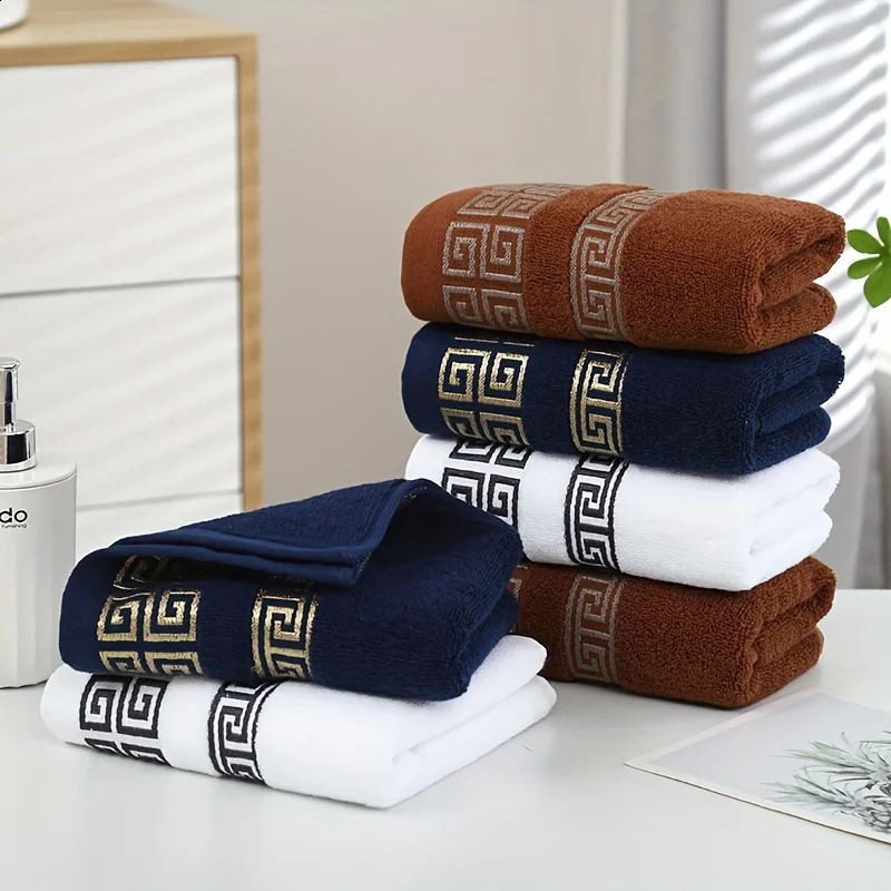 3 sets of cotton bathroom towels set 2 hand towels 35x75cm and 1 large bathroom towel 70x140cm laundry cloth gift towel 240918