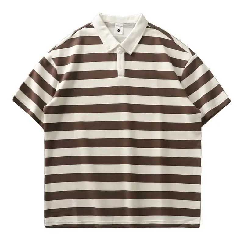 Summer Mens Polo Shirt Short Sleeve Stripe Polo Casual T-shirt Mens Tops Golf Shirts Mens Clothes for Women Golf TeeX240920