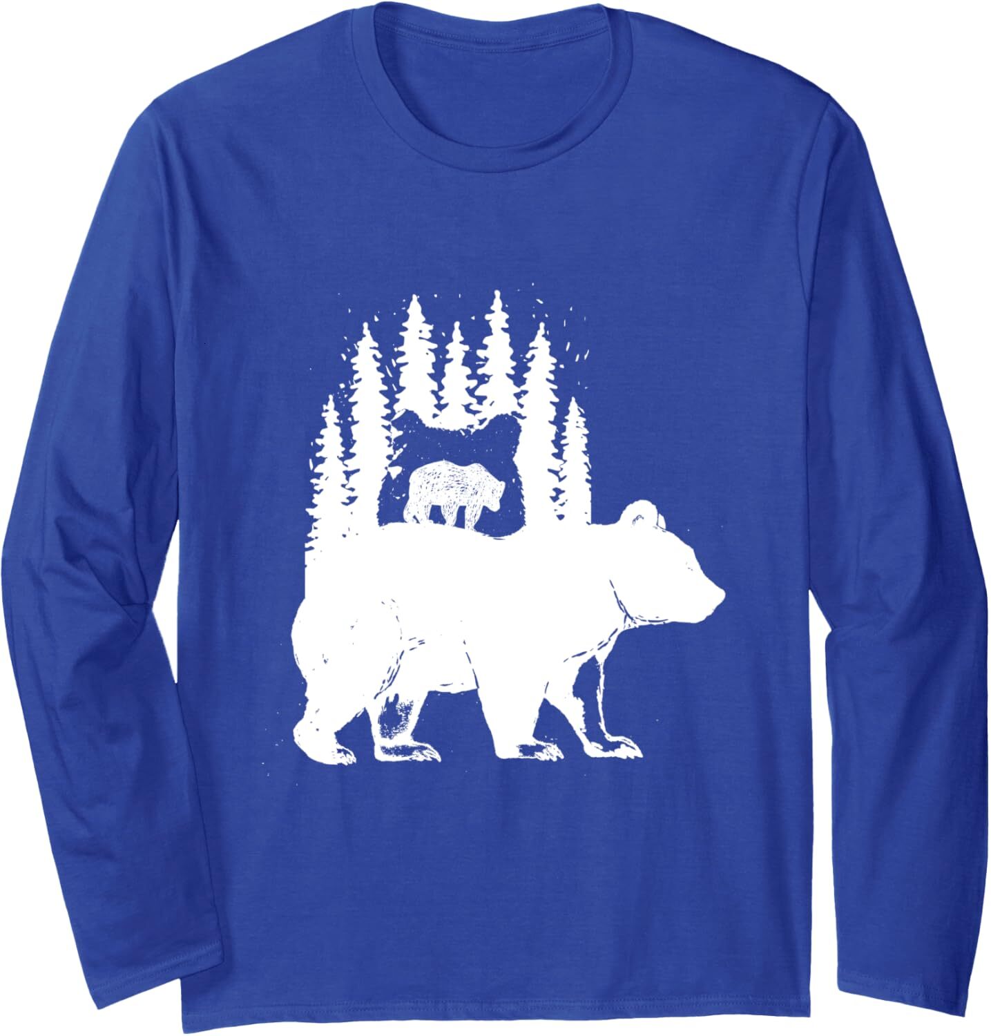 Long Sleeve Shirts for Men sweatshirt Little Bear Over Bear Unique Silhouette Animal Long Sleeve Tee Streetwear Casual tops clothes