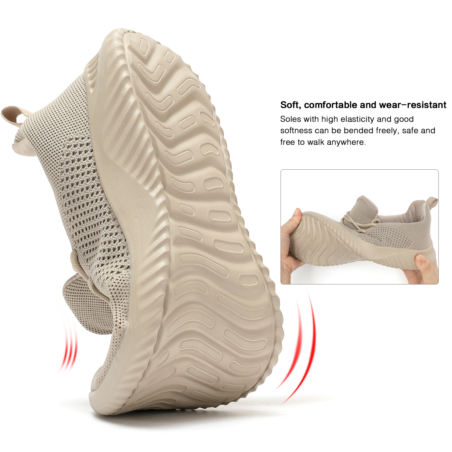 Men's Slip on Walking Shoes Ultra Light Breathable Non Slip Running Shoes Casual Fashion Sneakers Mesh Workout Sports