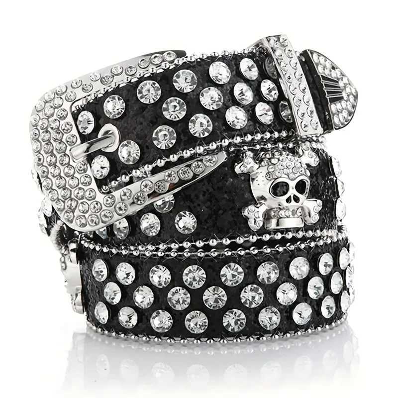 Charming Rhinestone Riveted PU Belt The Perfect Western Style Accessory for Y2K Jeans! W240920