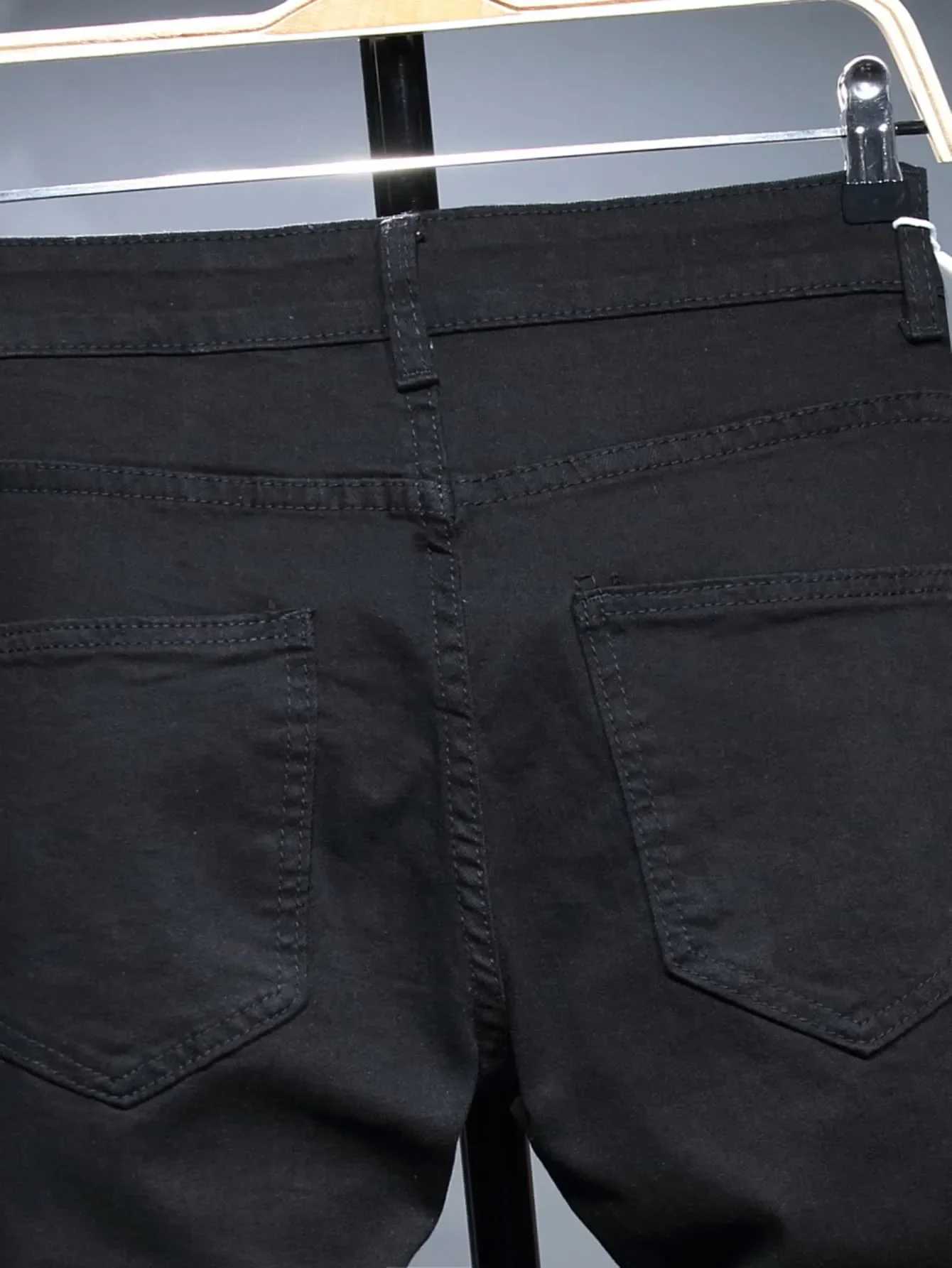 New Trend Mens Strt Full Match Jeans Hot Mens Tight Stretch Denim Pants Distressed Ripped Freyed Slim Fit Jeans Trousers X2410261