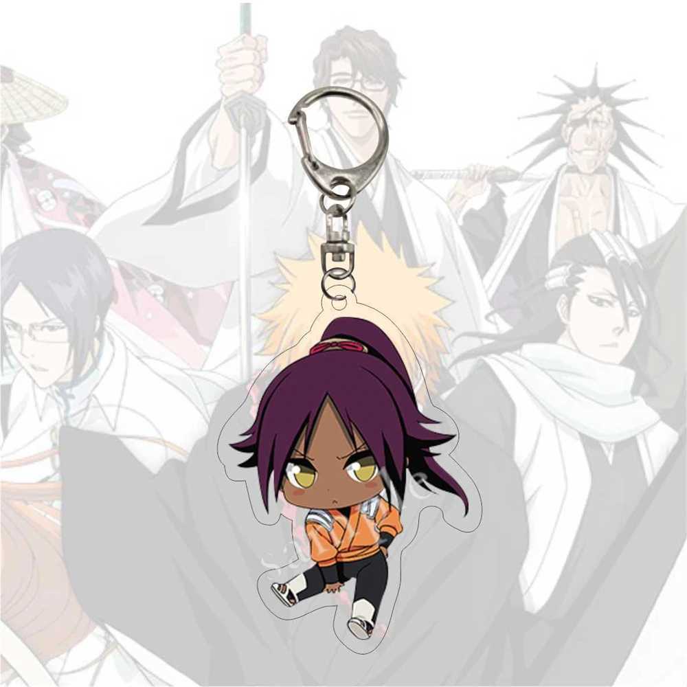 Original Anime Bleach Acrylic Keychain HD Q Edition Cartoon Characte Figurines Kurosaki Ichigo Ishida Uryuu Kuchiki Gift For FanX240919