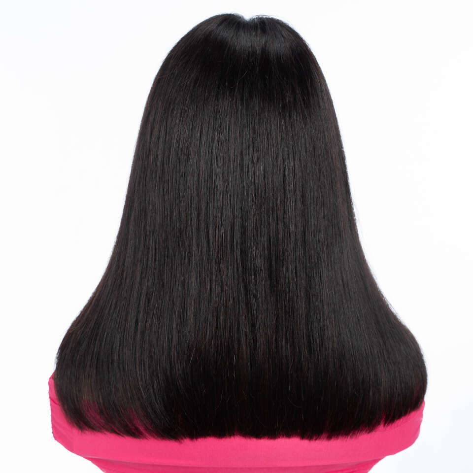 Sleek 13X6X1 HD Transparent Front 16 Inch Straight Bob Human Hair For Women 100% Real Ready To Wear Lace Wigs