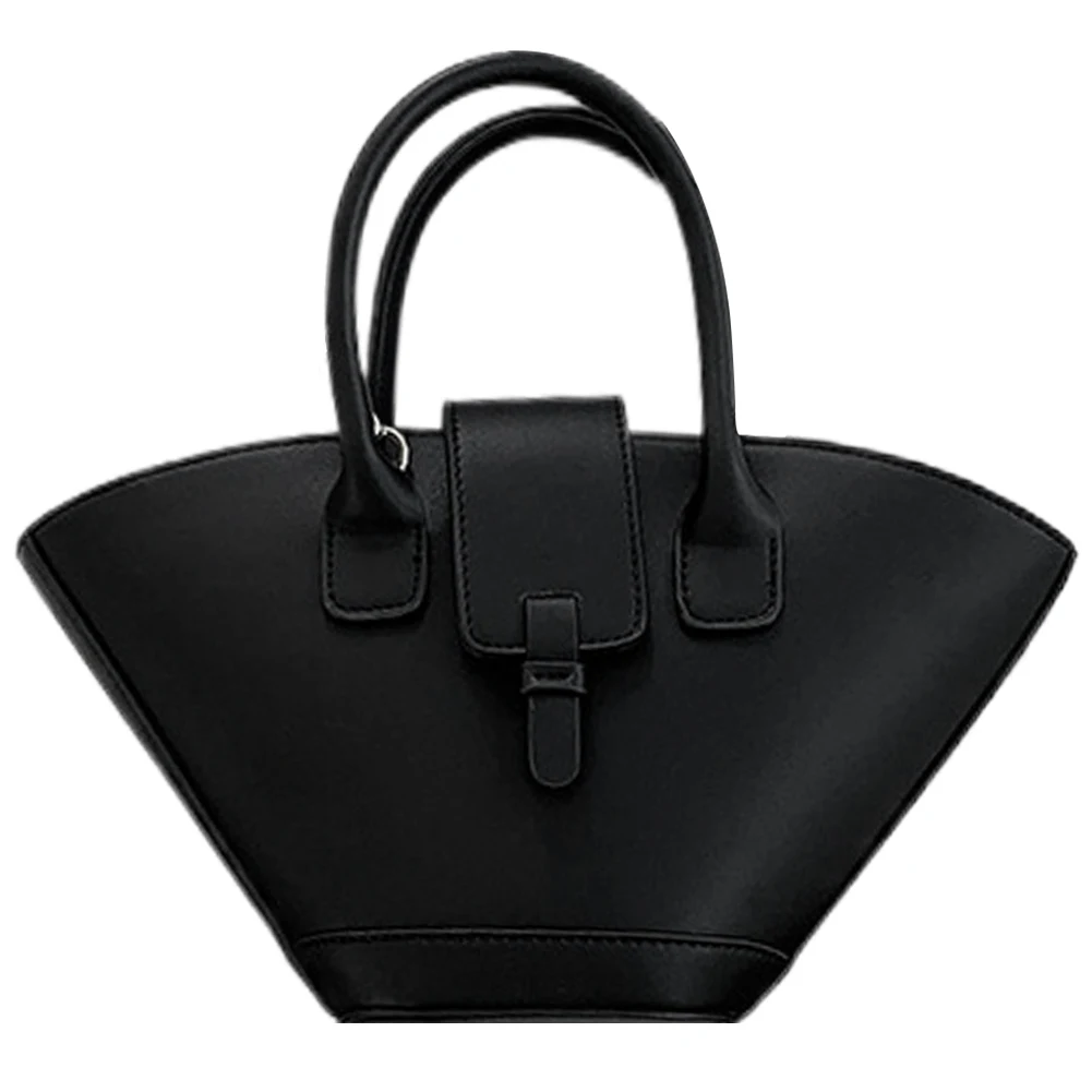 Shoulder Large Capacity Trendy TLXT Crossbody Trapezoid Top Handle Fan-Shaped Bucket for Women Designer Brown Bag
