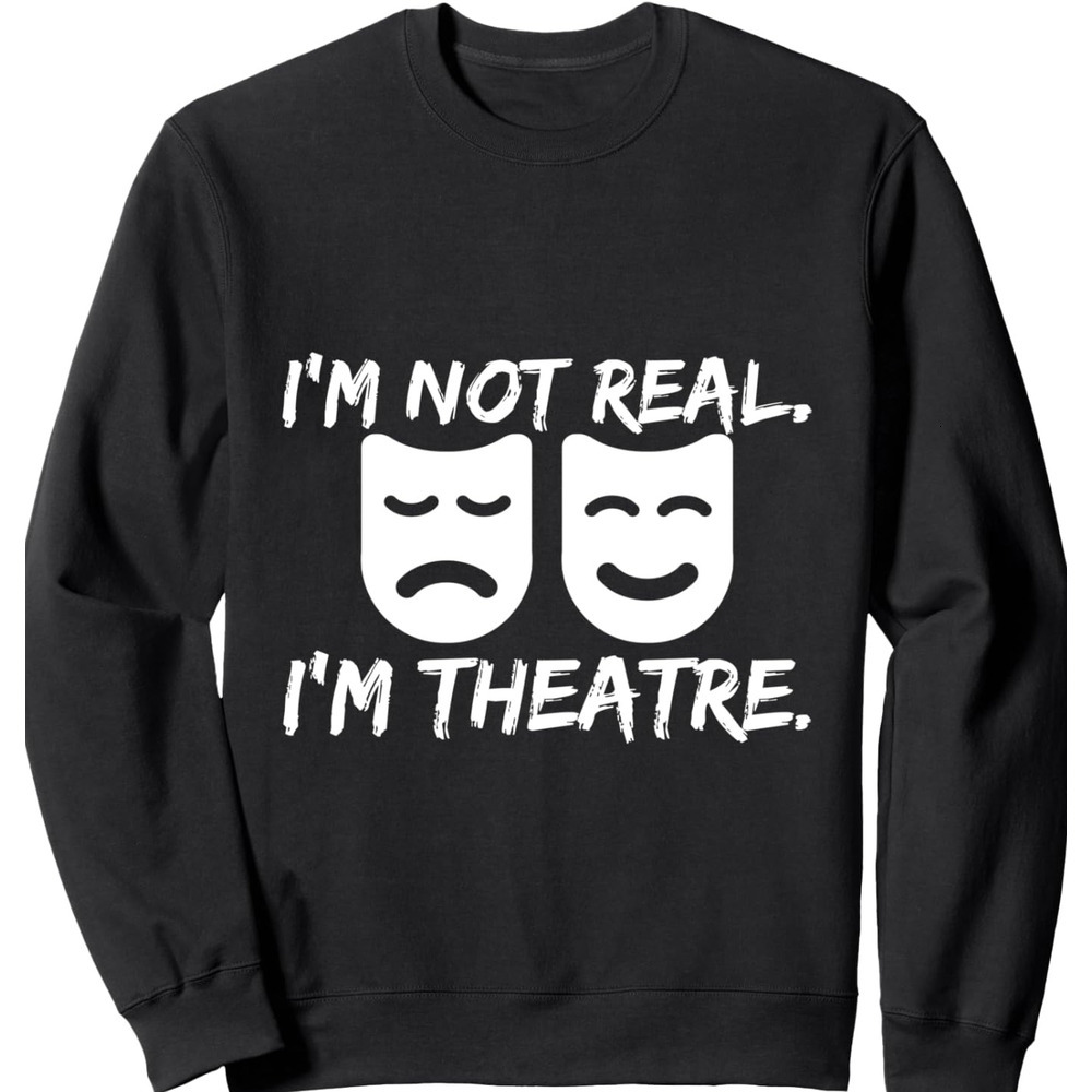 Long Sleeve Shirts for Men sweatshirt Fun Theatre Masks Gift for Actor Producer Director Sweatshirt Tee Streetwear Casual tops clothes